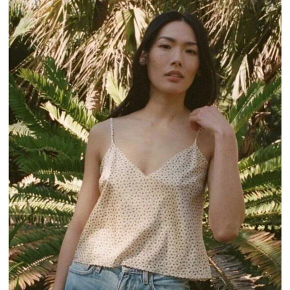 Doen Tops - DOEN Sz S Small Effie Tank Top Cami Sweet Clover Floral NWT Silk